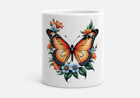 Чашка Метелик з квітами