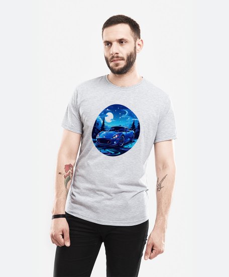 Чоловіча футболка Спортивний автомобіль у лісі