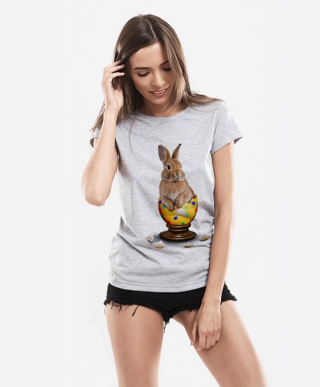 Жіноча футболка Пасхальний кролик_
