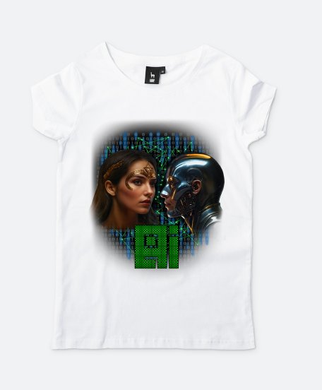 Жіноча футболка AI(ШІ) Штучний інтелект