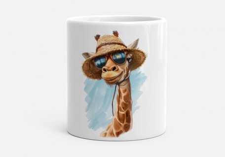 Чашка Жираф у літньому солом'яному капелюсі