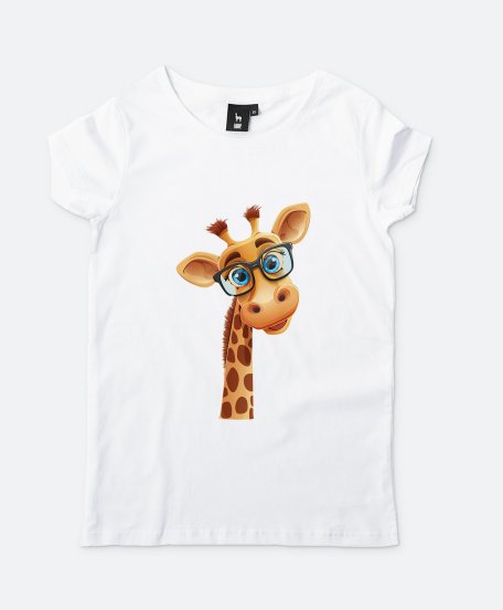 Жіноча футболка Жираф в окулярах