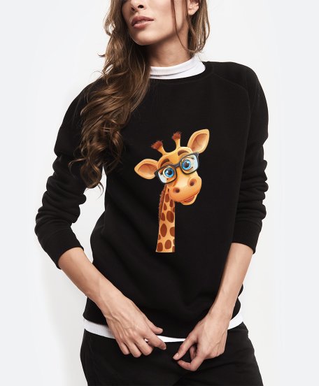 Жіночий світшот Жираф в окулярах