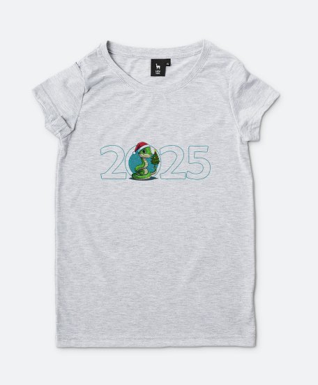 Жіноча футболка 2025 Новорічна Змія