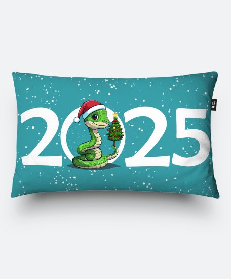 Подушка прямокутна Новорічна Змія 2025