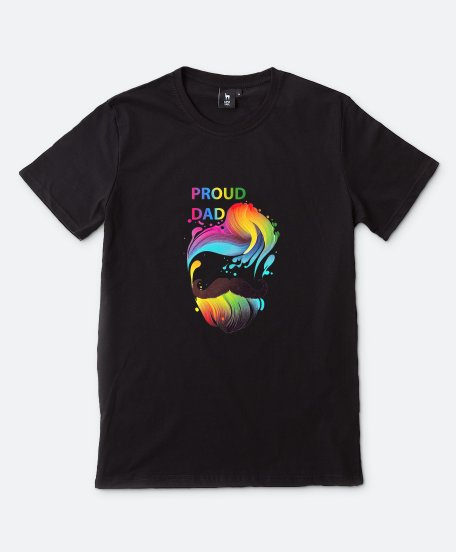Чоловіча футболка Proud Dad LGBT