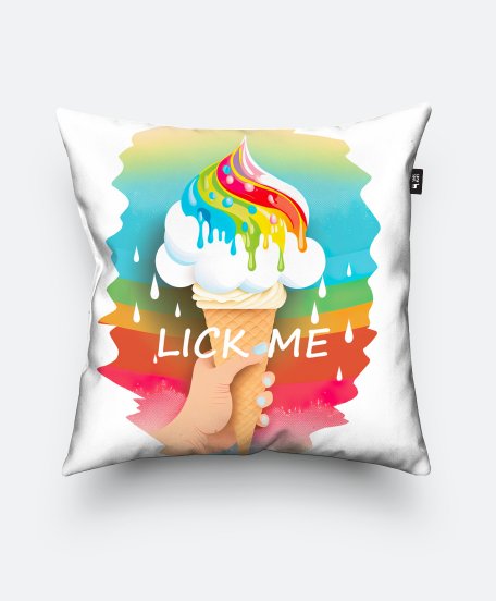 Подушка квадратна Lick Me Морозиво ЛГБТ