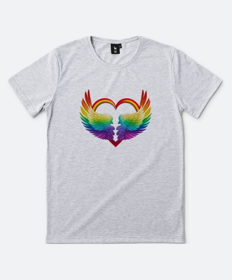 Чоловіча футболка ЛГБТ Крила кохання