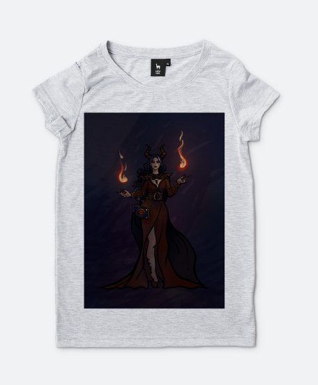 Жіноча футболка Тіфлінг демониця чаклунка з рогами
