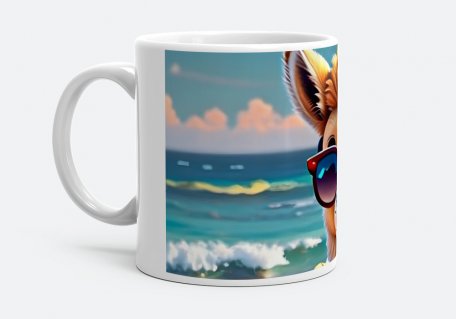 Чашка Мила лама на пляжі