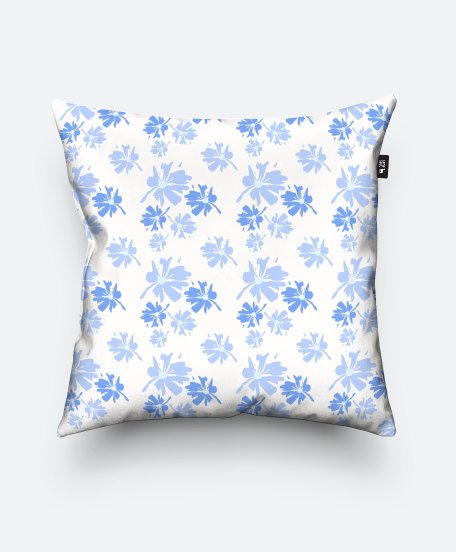 Подушка квадратна blue flowers