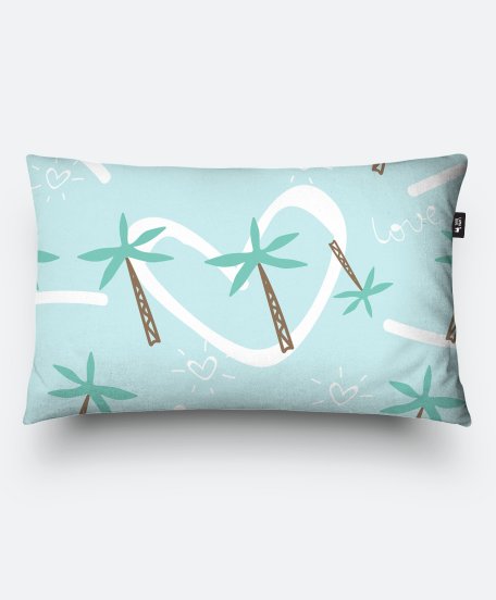 Подушка прямокутна palm trees . mint