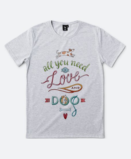 Чоловіча футболка Любовь и собака