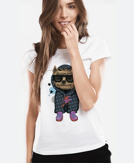 Жіноча футболка Йорк в очечях пикселях