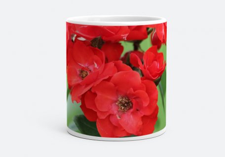 Чашка Красные цветы. Red flowers