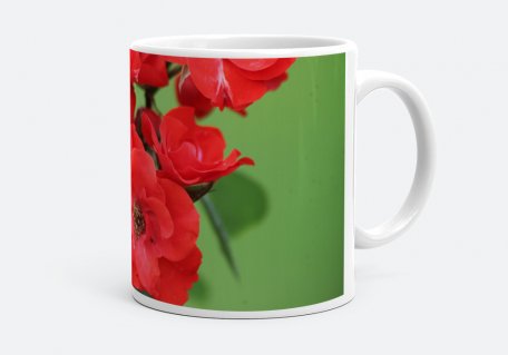 Чашка Красные цветы. Red flowers
