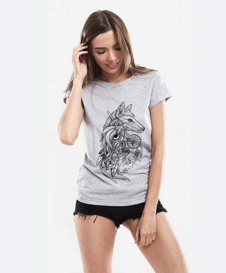 Жіноча футболка Лис с Ловцом снов