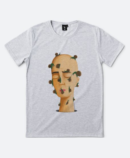 Чоловіча футболка Лицо с улитками