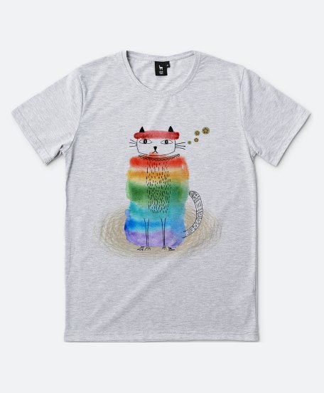 Чоловіча футболка Думающий кот