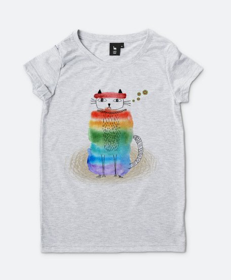 Жіноча футболка Думающий кот