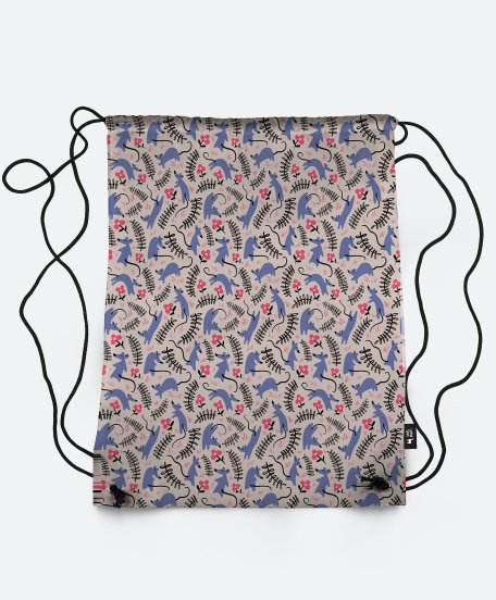 Рюкзак Цветочный паттерн с мышками
