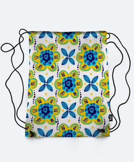 Рюкзак Украинские голубые цветы