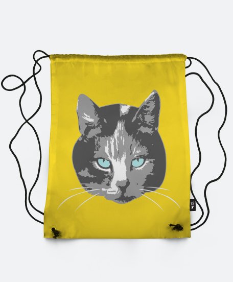 Рюкзак Кот на желтом фоне