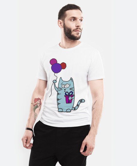 Чоловіча футболка Пепельный кот