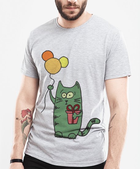 Чоловіча футболка Зеленый кот