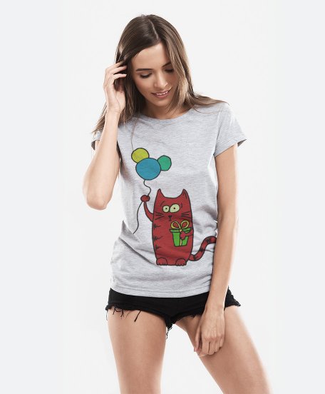 Жіноча футболка Красный кот