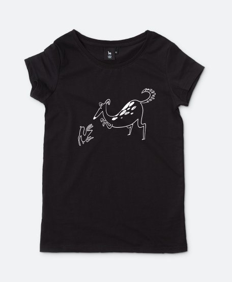 Жіноча футболка охота на зайца