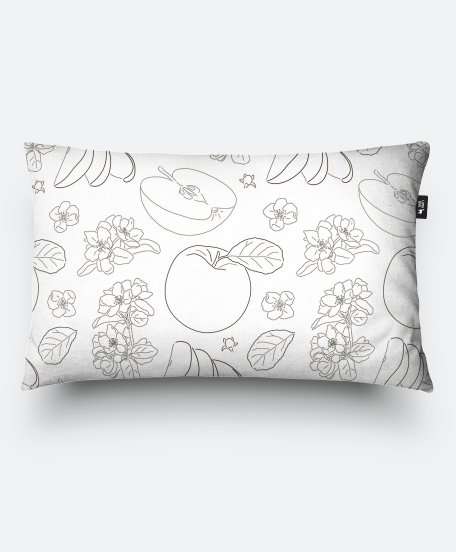 Подушка прямокутна яблочный паттерн