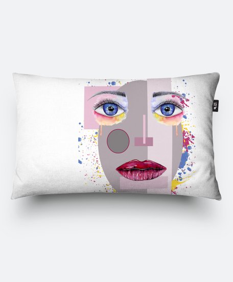 Подушка прямокутна Абстрактный женский современный портрет