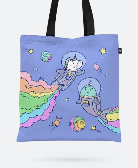 Авоська Space Unicorn and Narwhal!