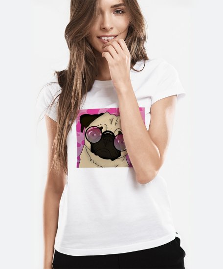 Жіноча футболка Мопс