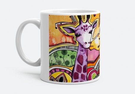 Чашка Drawing watercolor giraffes in love