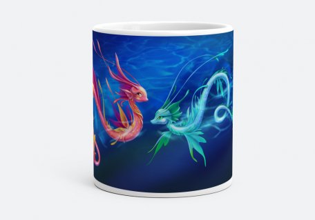 Чашка Морские драконы